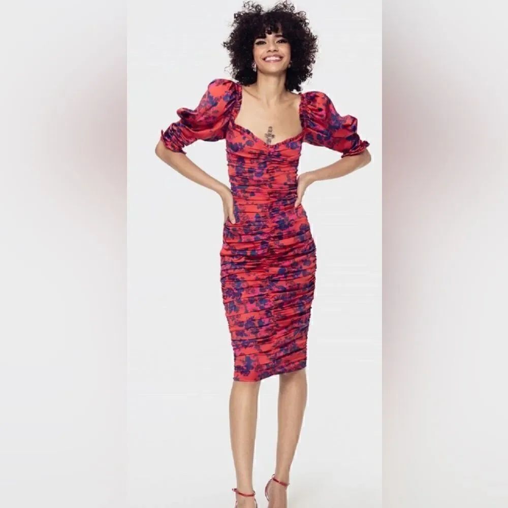 NEW FOR LOVE AND LEMONS MONET MIDI DRESS - Picture 2 of 4
